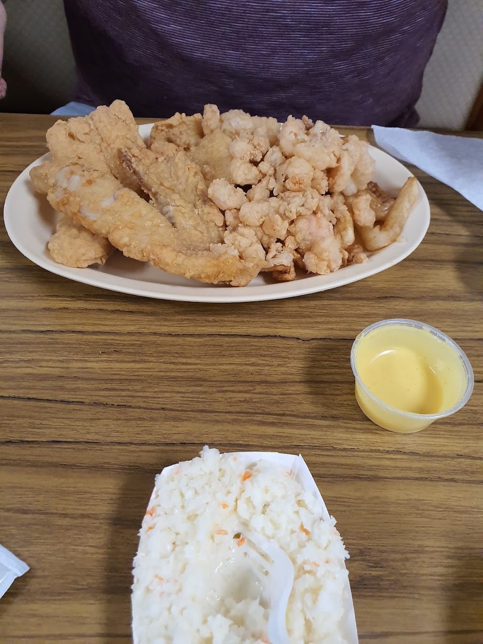 Seafood dishes served at the restaurant.