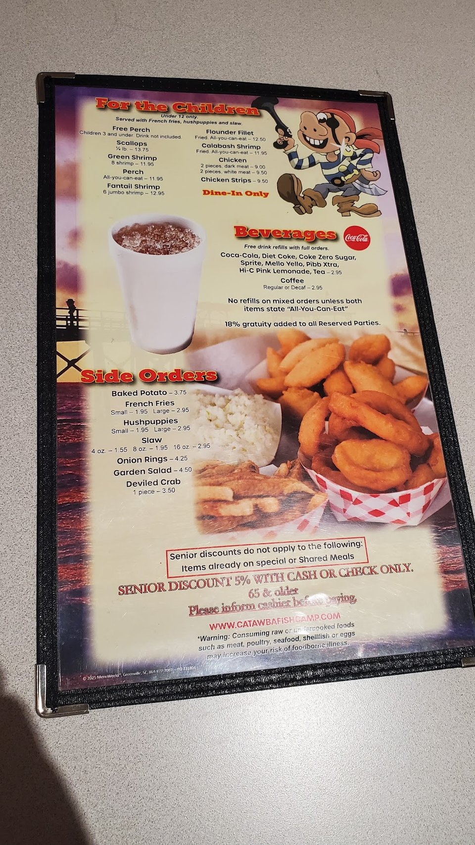 Seafood dishes served at the restaurant.